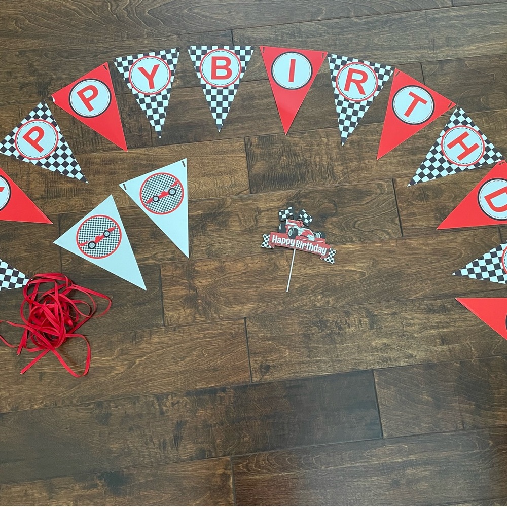 Race car Birthday decorations